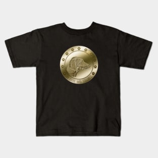 Funny Dalmatian Coin Design, Crypto, Cryptocurrency Kids T-Shirt